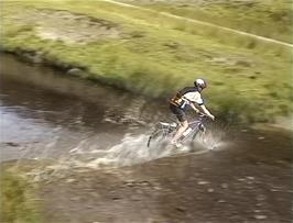 Llewellyn crosses the river with style at Soar-y-Mynydd